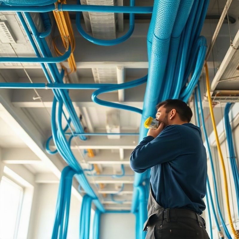 Instalación eléctrica profesional en curso dentro de un local comercial en Uruguay